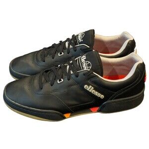 Ellesse Piacentino 2.0 Men's Leather AM Tennis Shoes Black [6-10307] SZ 13